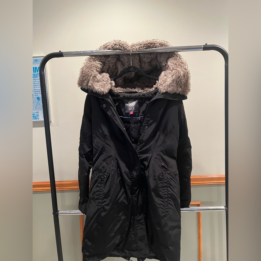 Vince Camuto Parka with Faux Fur Hood - size S